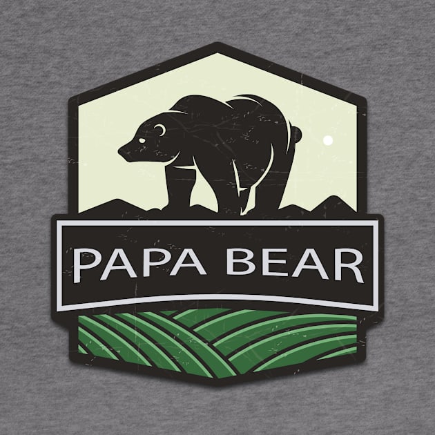 Papa Bear Father's Day Shirt by Craftee Designs